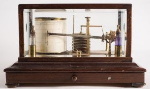 A mahogany cased combination barograph and thermograph by Short & Mason, London No A8366:,