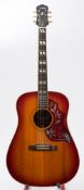An Epiphone (Korea) Hummingbird /AV acoustic guitar: serial number '94080039' red sunburst top ,