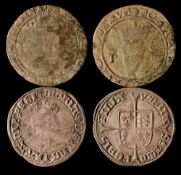 A Mary groat and a Philip and Mary Irish billon groat.