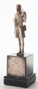 An Elizabeth II silver presentation trophy of a Commonwealth soldier, maker Carrington & Co, London,