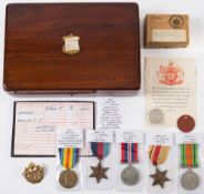 A WWII group of four to '348873 Sgt A T J Sampson RAF:,