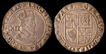 A James I shilling mm crown.