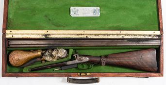 A 19th century French double barrel percussion shot gun by E P Faure Lepage, Paris:,