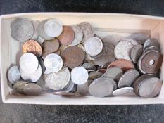 A selection of pre-decimal coinage with a small amount of pre 1947 coins:,