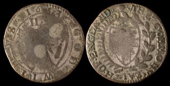 A 1653 Commonwealth halfcrown (copy).