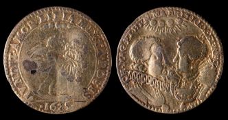 A 1625 medalet of the Marriage of Charles I and Henrietta.