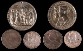 A Queen Anne silver Coronation medallion,