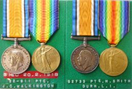 A Great War pair : to 22-911. Pte. J. C. Walkington. Durh. L.I.