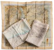 Three RAF silk maps:, comprising 'Alexandria-Torbruck' second edition,