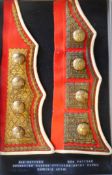 Grenadier Guards: Elizabeth II officers skirt panels for Captain and above, old and new pattern.