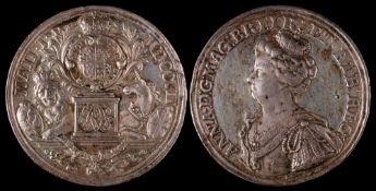 A Union of Scotland Queen Anne medallion.