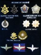 Brigade of Guards: collection of assorted badges and cloth badge including Guards Machine Gun