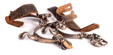 A pair of Georgian children's silver spurs, maker 'BC', London:,