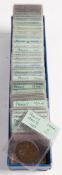 A Coindex box containing English pennies:.