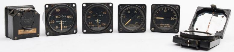 A black bakelite MKI Marching compass,