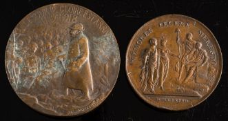Two Medallions, Johannes Conduitt and George Clemanceau.