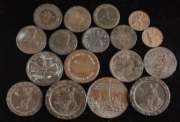 A group of mixed copper including a cartwheel twopence:.