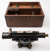 A lacquered brass level by Stanley, London:, number 93326, signed to main tube as per title,