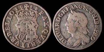 An Oliver Cromwell 1658 period shilling.