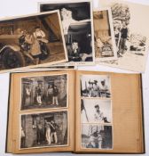 A collection of early 20th century photographs of a film production:, possibly located at Fowey,