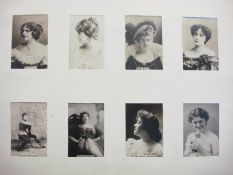 Two albums of Odgen's Guinea Gold Cigarette cards of actors, actresses and military figures:,