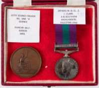 A GRVI General Service Medal with Palestine clasp to '2974241 W O CL 2 J Clark A & S H':,