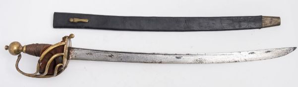 An 18th century English Infantry short sabre (hanger):,