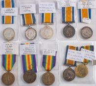 A group of WWI medals:, comprising a pair to '25714 Pte F C Williams Lan Fus',