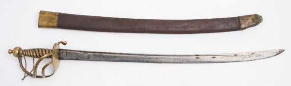 A 1745 pattern English Infantry hanger for the Bedford Militia:,