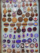 An extensive collection of World War II War Service lapel badges:, includes Railway Service for L.