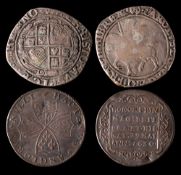 A 1630 silver medalet with Charles I halfcrown.