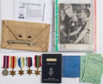 A WWII Merchant Navy group of five for J R Moxley:, 1939-45 Star, Africa Star, Atlantic Star,