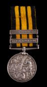 An East and West Africa Medal with two clasps to 'H J Cox RN HMS Widgeon':,