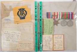 A WWII group of five to '5445948 Pte W O Ridge Queen's Regiment:, 1939-45 Star,