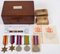 Medals: A WWII family group comprising War Medal to '2013887 ACW1 F N K Vincent',