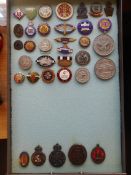 A collection of World War One period war service lapel badges: including Voluntary Recruiting Staff,