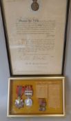 An Imperial Service Order pair: to 3740. Loc Cpl. A. Snesdell. 1st. Bn. Dorset Regt.