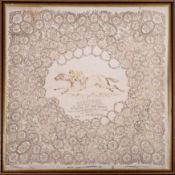 A printed silk handkerchief 'Winners of the Derby from the Commencement in 1790':,