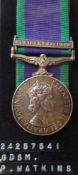 A General Service Medal to 24257541. Gdsm. P. Watkins. Gren Gds.: with Northern Ireland clasp.
