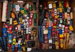 Corgi Dinky and others, a collection of various diecast vehicles:, playworn ( two boxes).
