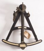 An ebony 13 inch radius vernier octant by McCall, Tower Hill, London:,