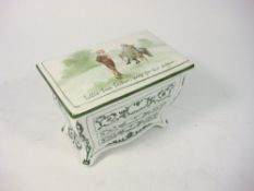 A Royal Doulton biscuit box for Huntley & Palmers Biscuits: in the form of a bombe shaped commode,