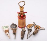 A mid-20th century novelty 'Mr Bartender' corkscrew,