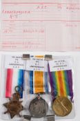 A WWI trio to 'M2-032714 Pte R S Landsborough ASC':.