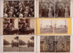 A collection of thirty-nine stereoscope cards of British views:, including W May,