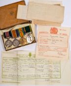 A WWI Military Medal group of four to '30715 Sjt A C S MJr A Robinson MGC' :, Military Medal,