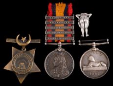 Medals: An Egypt Medal 1882-89 to 'A Furze Captn RN HMS Ruby' date 1882,