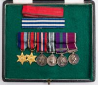 A WWII miniature group of six:, 1939-45 Star, Burma Star, GRVI Coronation Medal,