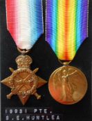 A Great War pair to 19931. Pte. S.E.Huntlea. G.Gds: includes 1914-15 Star and Victory medals.