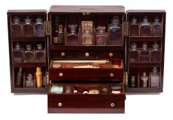 A 19th century mahogany apothecary's cabinet,